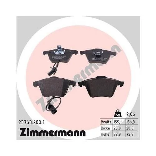 Тормозной диск ZIMMERMANN COAT Z 100.1249.20 для VAG AUDI (FAW) передняя ось, фото №4 Тормозной диск ZIMMERMANN COAT Z 100.1249.20 для VAG AUDI (FAW) передняя ось, фото №4