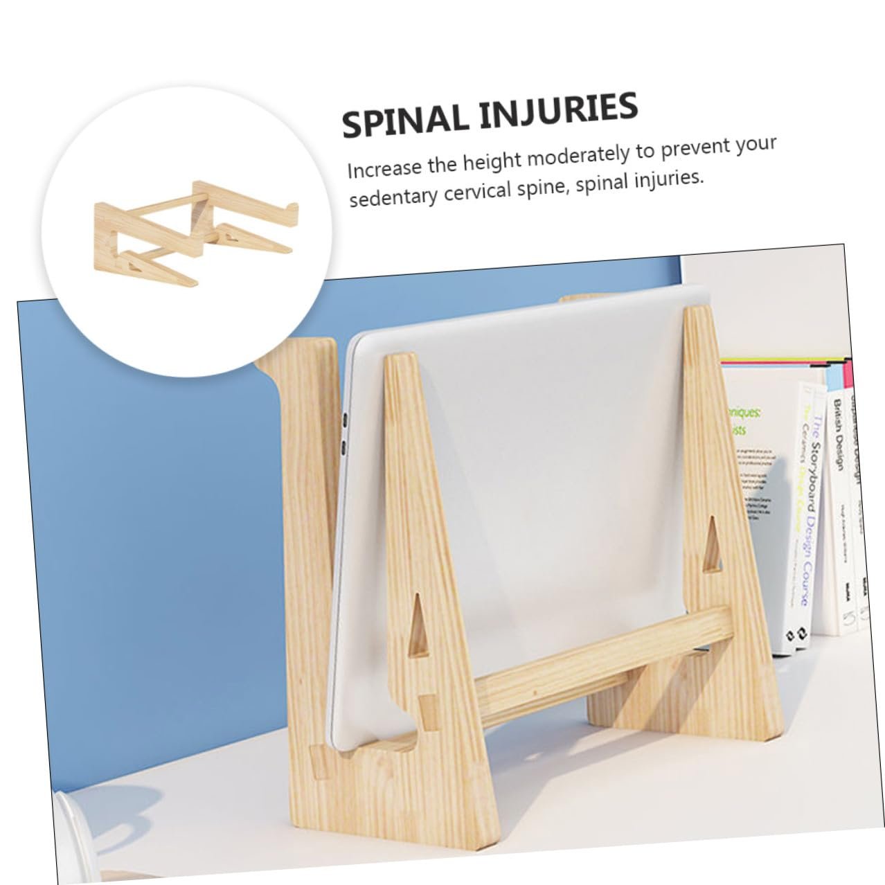 Подставка для ноутбука Эргономичная Деревянная Массивная для ноутбуков, фото №8