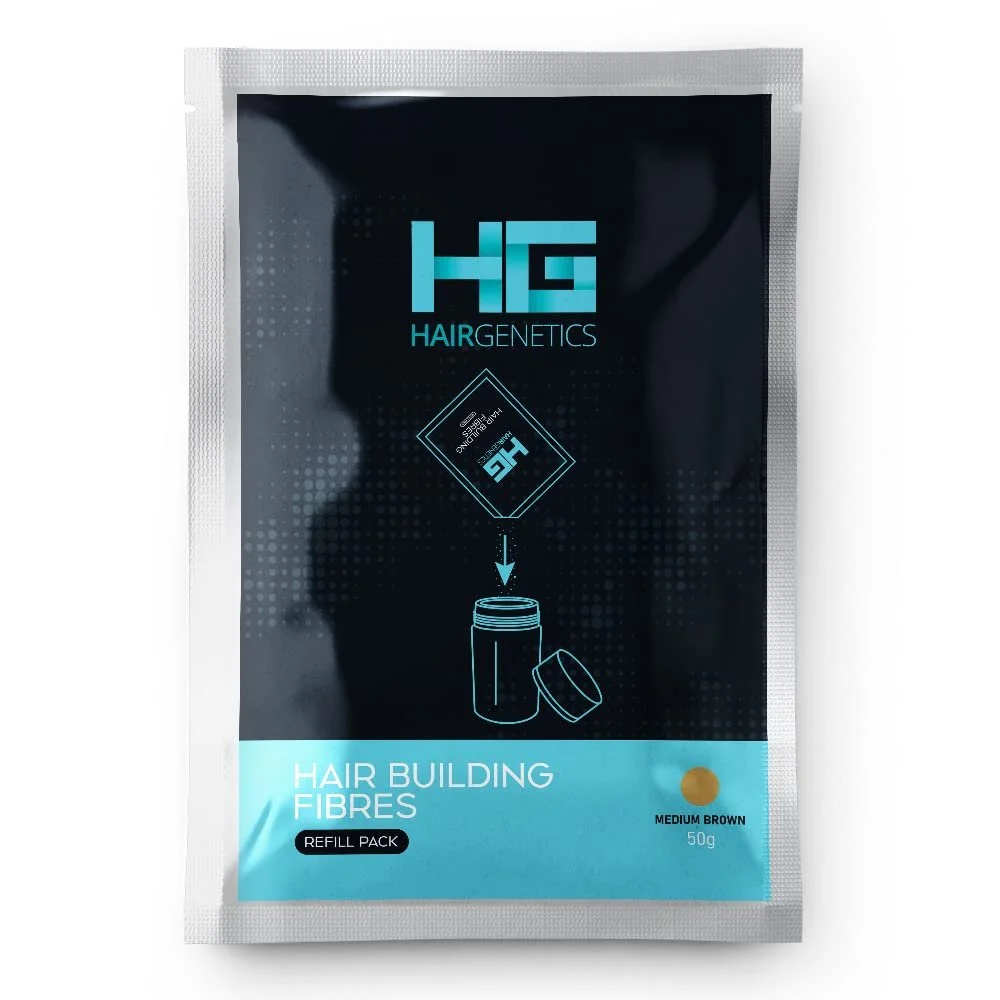 Волокна для волосся Hair Genetics Advanced Refill Середньо-коричневий 50 г, фото №1 Волокна для волосся Hair Genetics Advanced Refill Середньо-коричневий 50 г, фото №1
