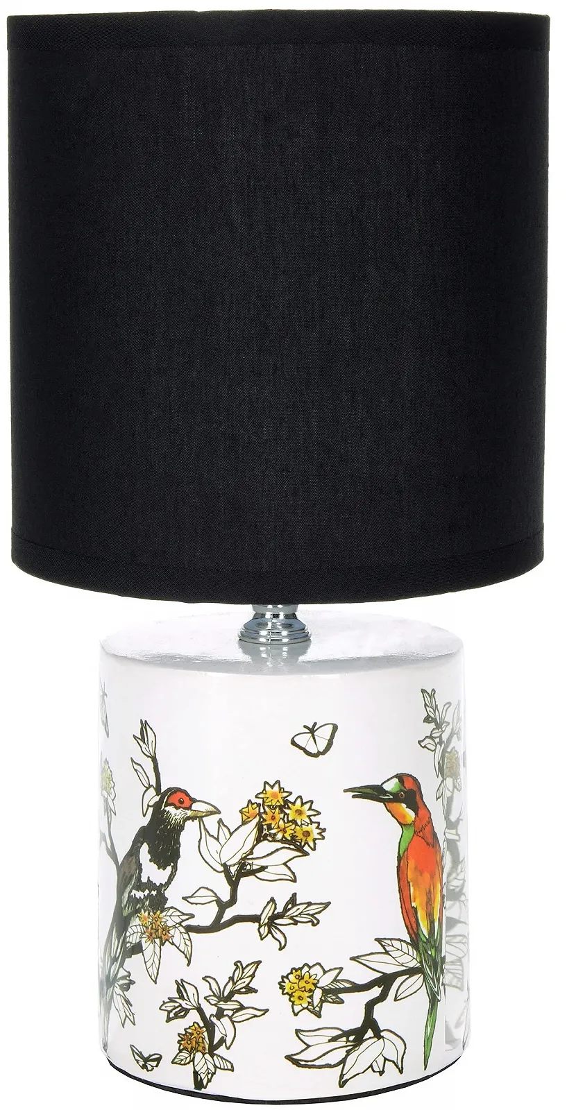 Настільна лампа BRUBAKER Asian Bird Керамічна основа 29.5 см Білий/Чорний, фото №1