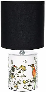 Настільна лампа BRUBAKER Asian Bird Керамічна основа 29.5 см Білий/Чорний - Фото 1