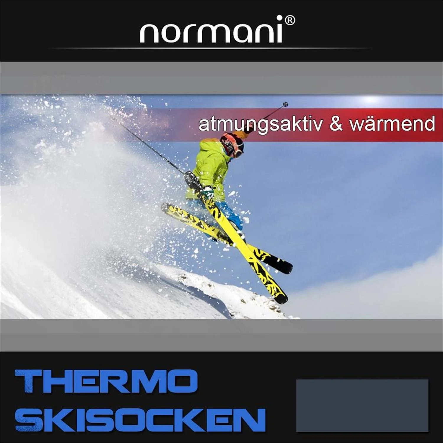 Лыжные носки Normani 4 пары Лыжные носки до колена Специальное армирование и подушечки на подошве, фото №3