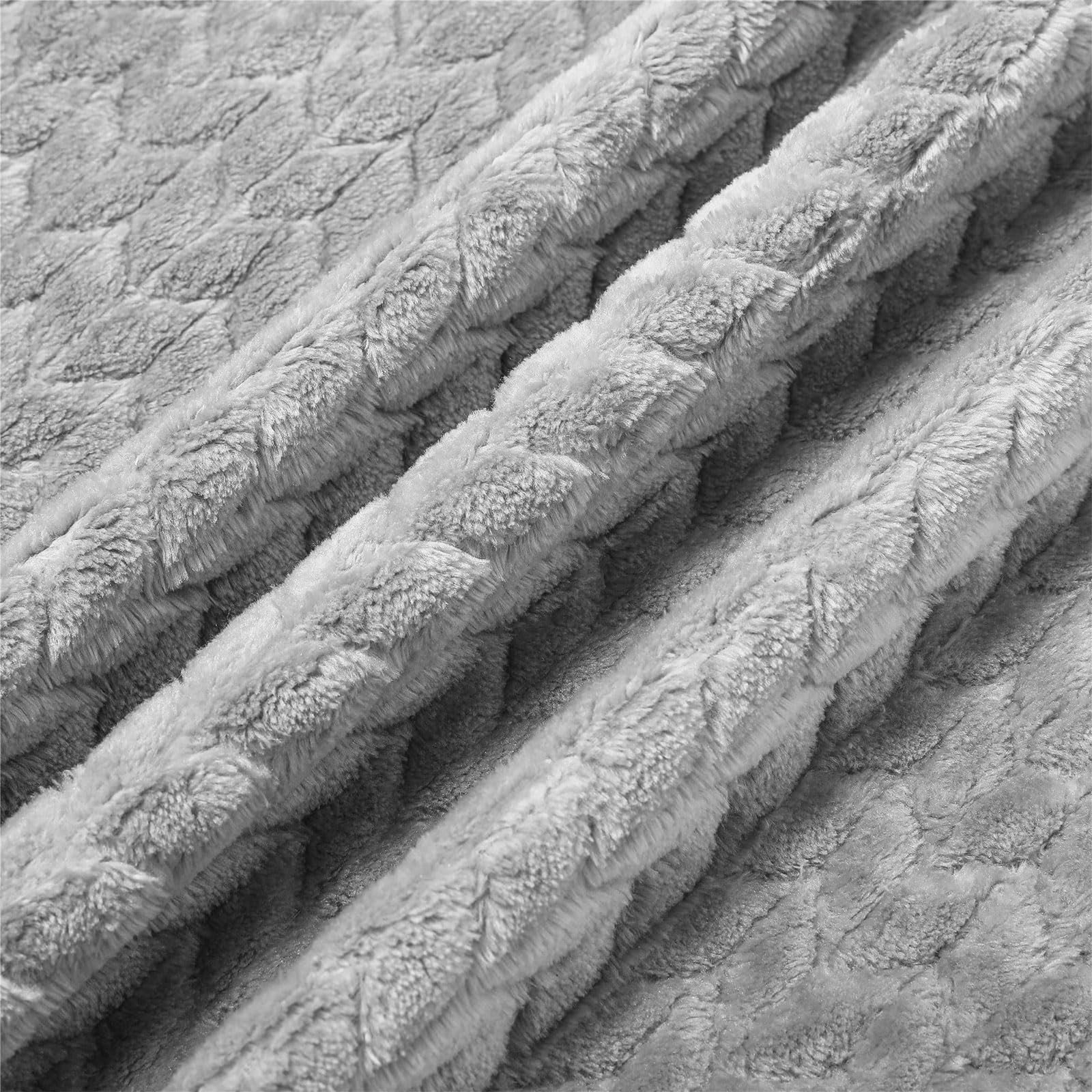 Покривало Homebliss М'яка 150 x 200 см, Флісова, Пухнаста, Світло-сіра, фото №7 Покривало Homebliss М'яка 150 x 200 см, Флісова, Пухнаста, Світло-сіра, фото №7