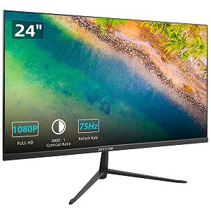 Монитор ZFTVNIE 24 Дюйма Компьютерный Full HD 1920 x 1080P Безрамочный IPS Экран 75Hz HDMI VGA Порты VESA Крепление Дисплей для ПК PS4 PS5 - Фото 1