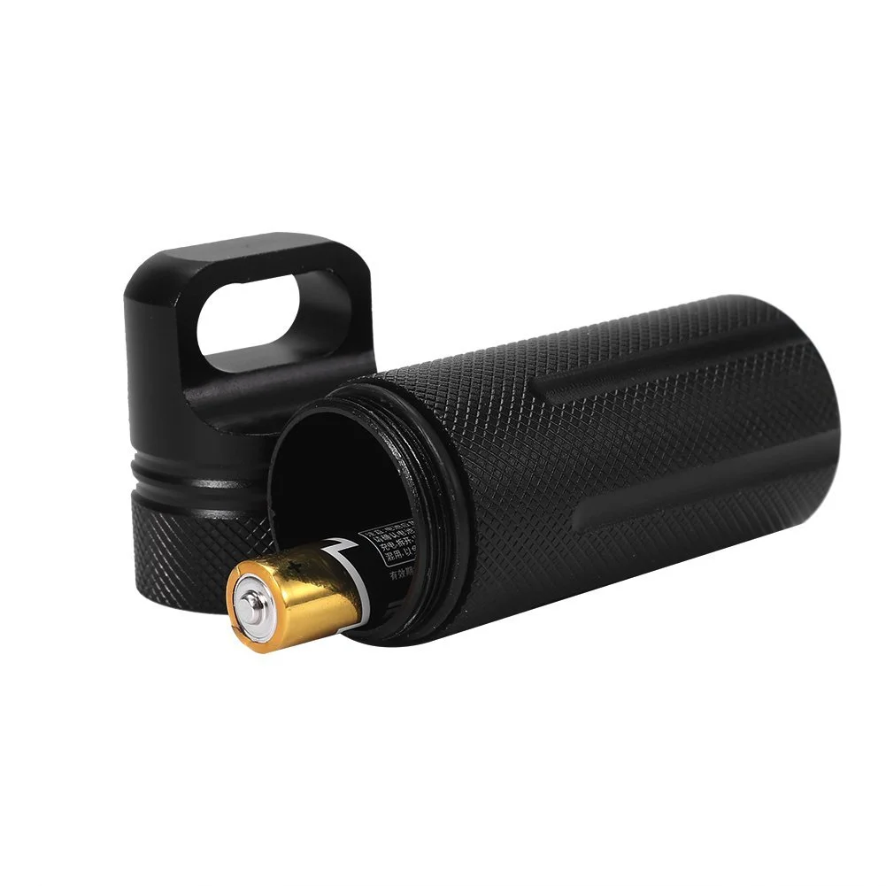 Футляр для таблеток Портативний Водонепроникний Алюмінієвий Чорний, фото №3