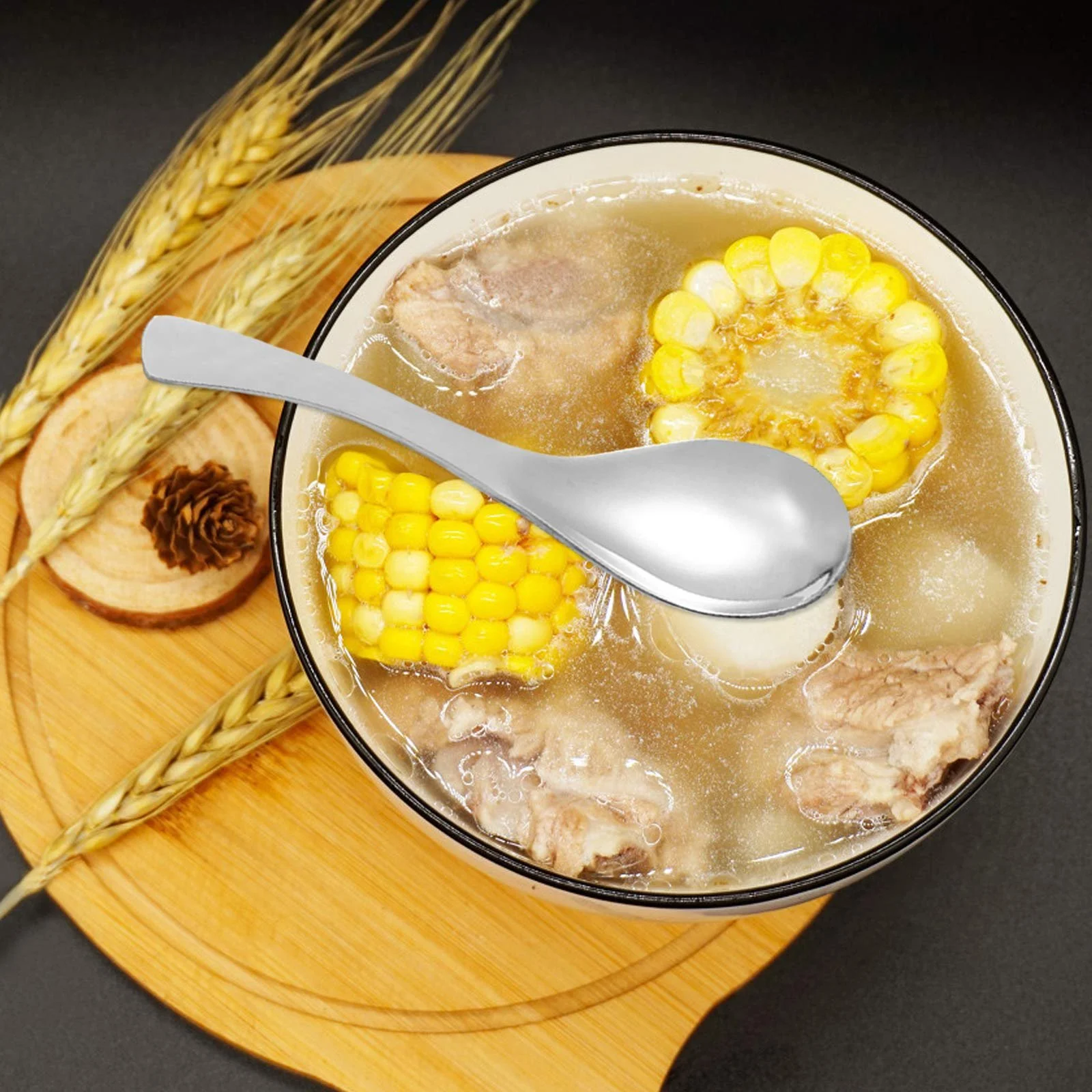 Ложка для супу і набір виделок SourceTon 8 шт., міцна нержавіюча сталь, фото №8 Ложка для супу і набір виделок SourceTon 8 шт., міцна нержавіюча сталь, фото №8