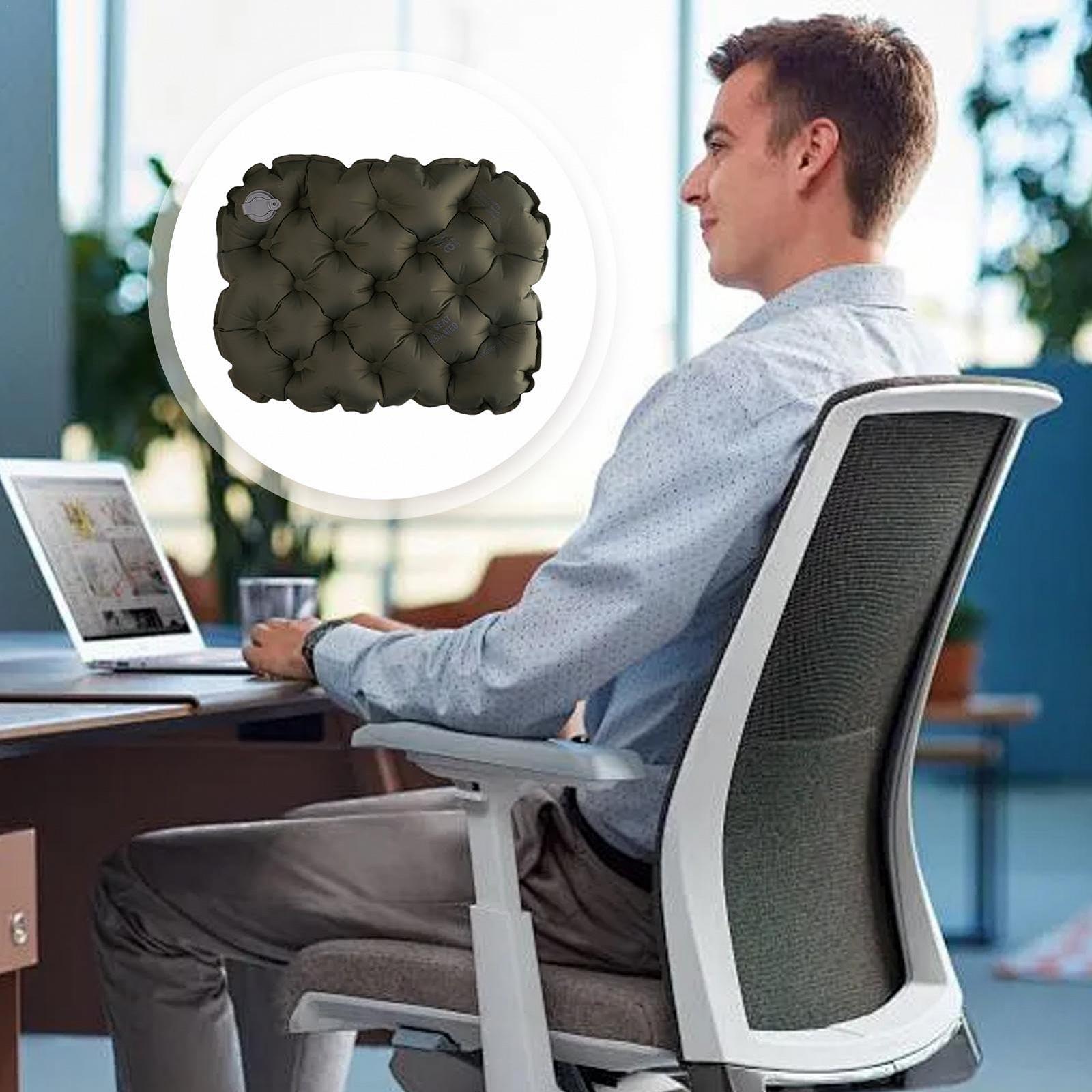 Подушка Generic Inflatable Seat Cushion Travel Cushion Portable Air Cushion Seat Waterproof для Bleach Outdoor Camping, фото №2