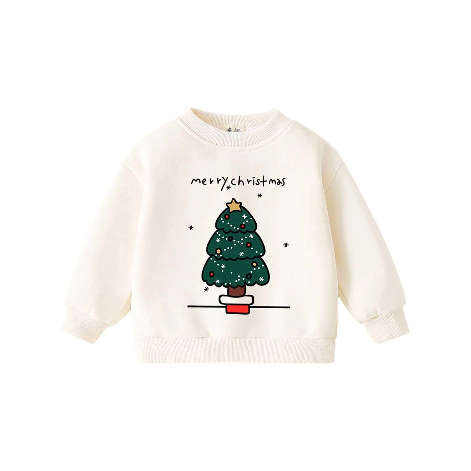 Рождественский свитер для девочки, толстовка 134-158 - флисовая теплая зимняя кофта, мягкий повседневный детский верхняя одежда, фото №1