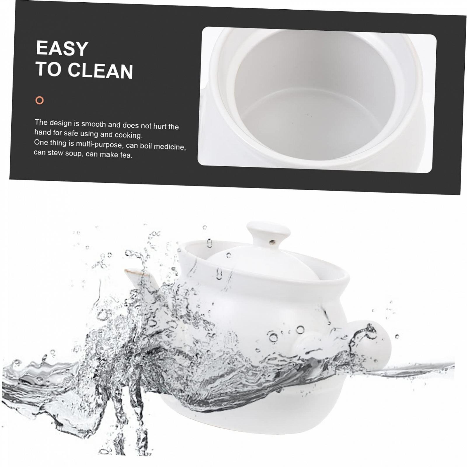 Горшок керамический GALPADA для приготовления лекарств с носиком и термоизоляционной ручкой, фото №5