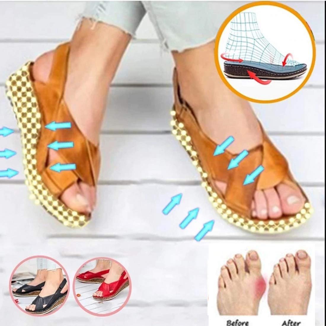 Женские Сандалии на Платформе Летние Богемные, фото №5