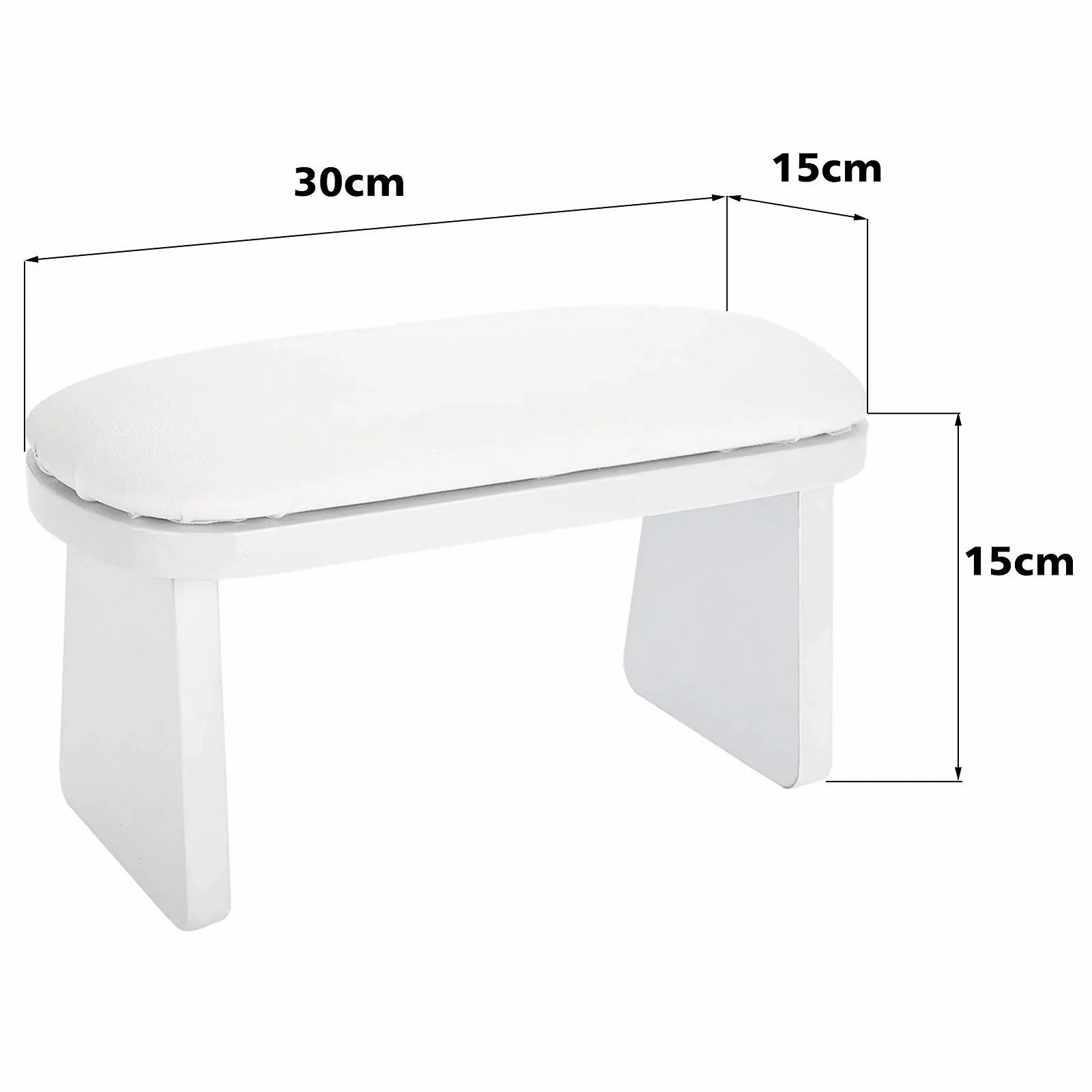 Подушка під руки для манікюру зі штучної шкіри, Біла, фото №6 Подушка під руки для манікюру зі штучної шкіри, Біла, фото №6