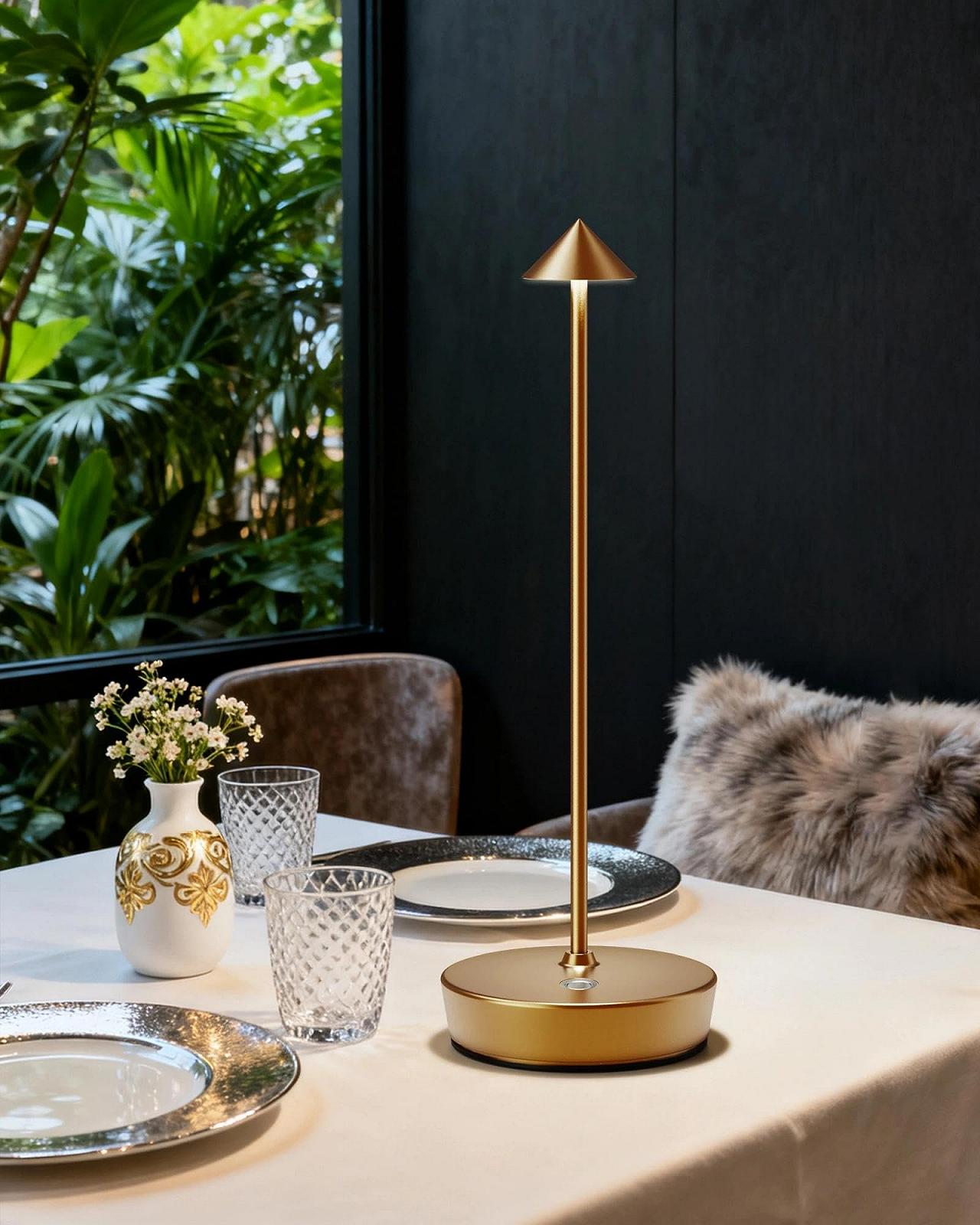 Настільна лампа світлодіодна бездротова 6000 mAh IP54 комплект 2 шт. Titanium, фото №6