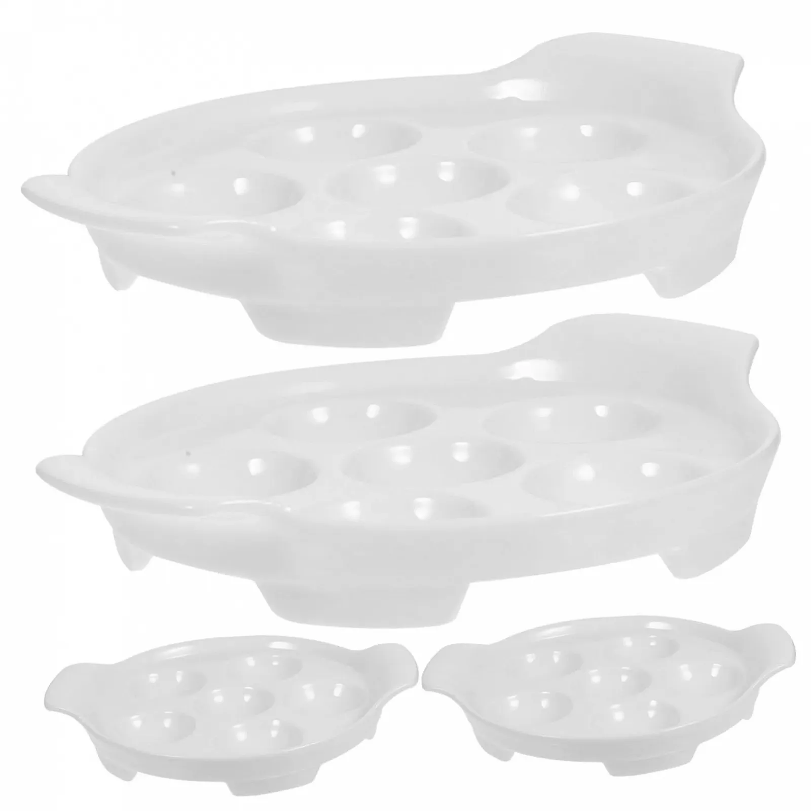 Форма для запікання равликів SOLUSTRE Escargot керамічна 4 штуки з отворами та подвійними ручками термостійка, фото №1