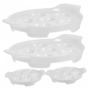 Форма для запікання равликів SOLUSTRE Escargot керамічна 4 штуки з отворами та подвійними ручками термостійка - Фото 1