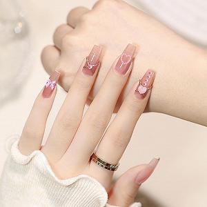 Набір для 3D прикрас для нігтів, 15 відділень, рожево-білі смоляні у вигляді серця, краватки-метелика, квітки, перлин своїми руками synthetic.ua - Фото 1