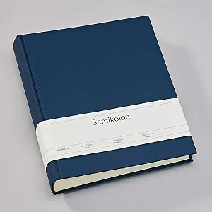 Фотоальбом Semikolon Classic Medium 21.6 x 25.5 см, 80 страниц, кремовый для 160 фотографий, темно-синий synthetic.ua - Фото 1