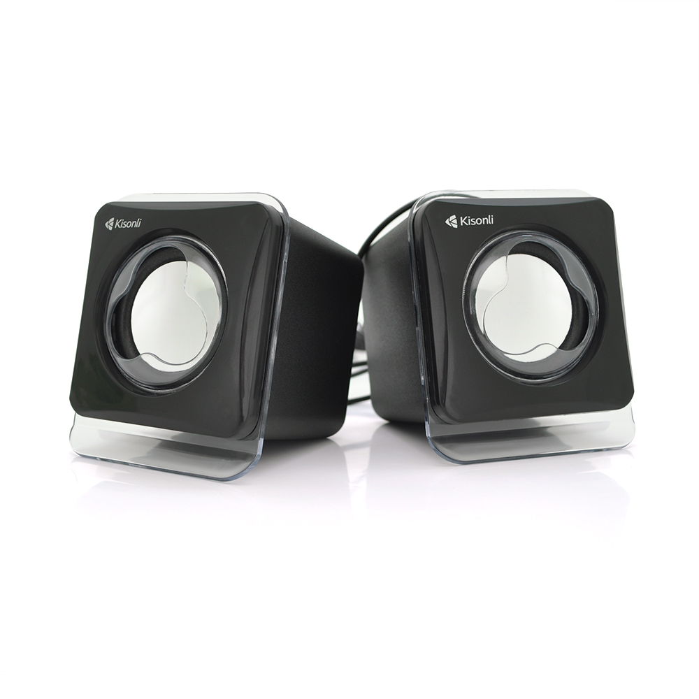 Колонки 2.0 Kisonli V410 для ПК і ноутбука USB 3.5mm, 2x1.5W, 20Hz 20KHz Black BOX Q80, фото №1