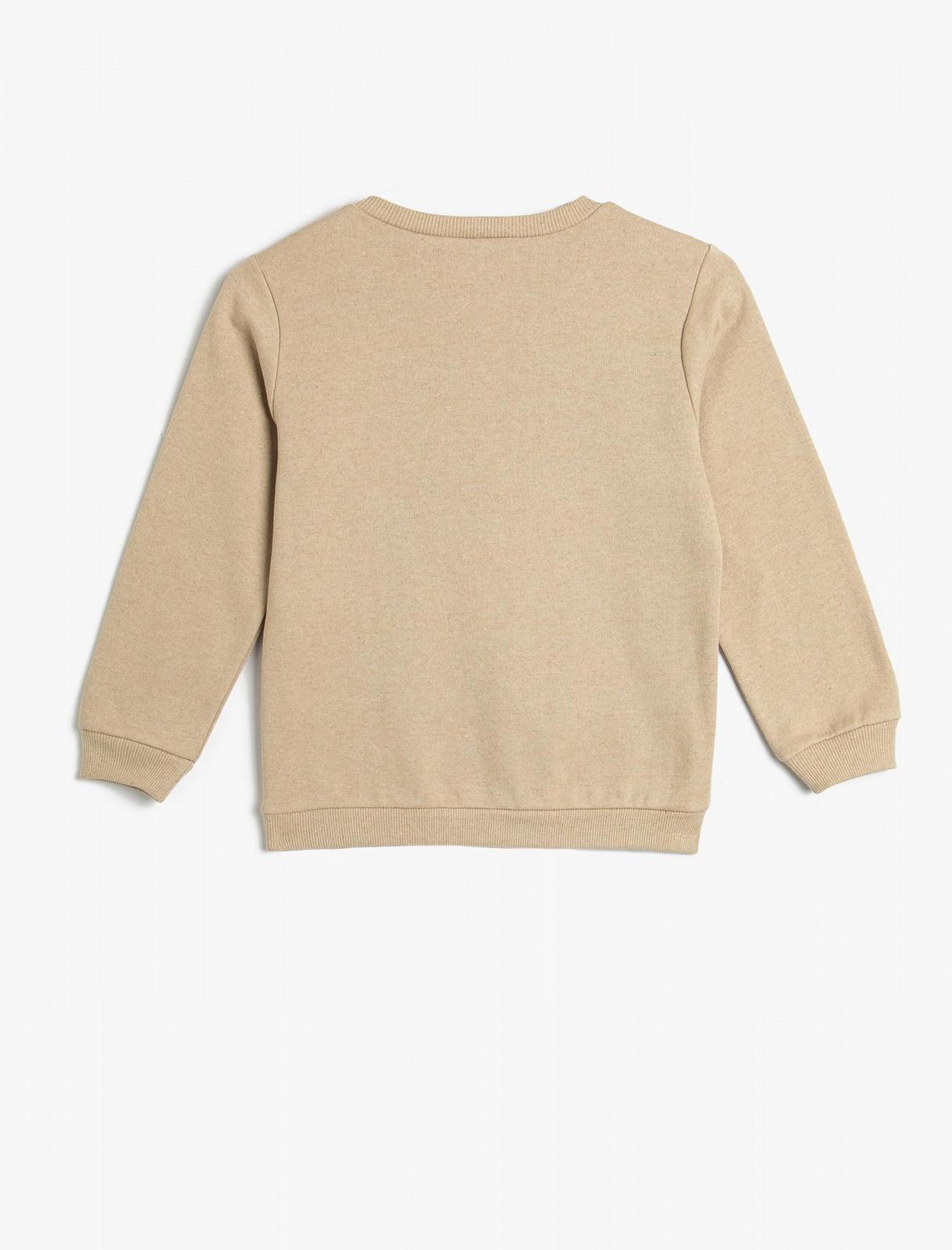 Толстовка Koton З тигром, з довгими рукавами, круглим вирізом горловини та начосом всередині, фото №2