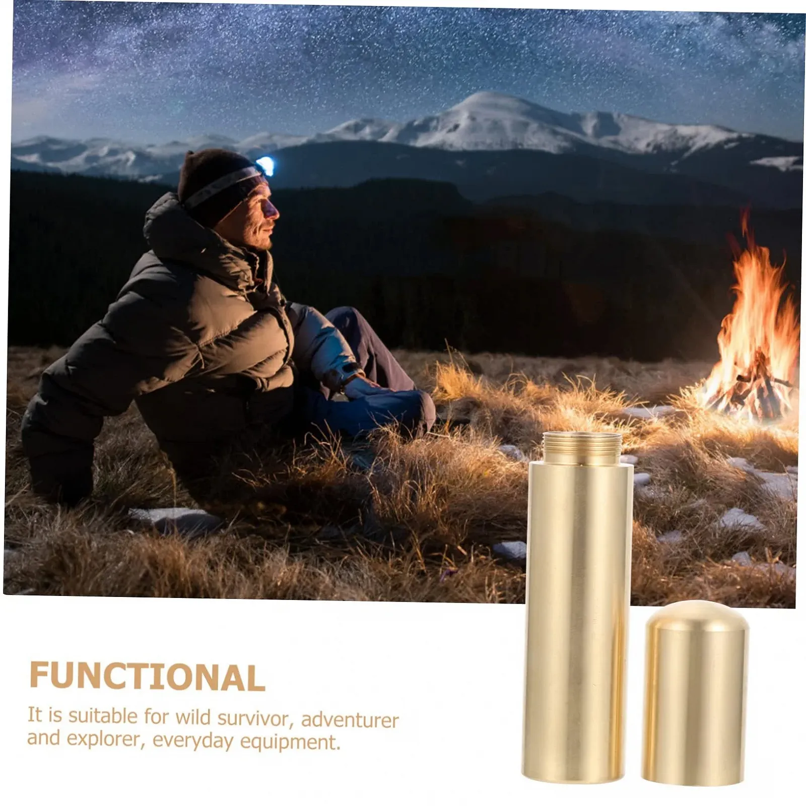 Коробка для зберігання Yardwe, маленька трубка, тримач, коробок, для виживання, дорожня латунь, палісандр, водонепроникний, фото №7