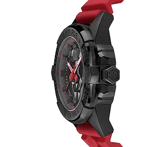 Часы Philipp Plein The $Kull Унисекс Аналоговые Кварцевые Силиконовые, Sw/Red - Pwaaa2424, Ремешок synthetic.ua - Фото 1