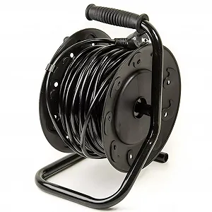 Сетевой удлинитель PowerPlant катушка 20 м, 2x1.0мм2, 8А, 4 розетки JY-200020 PPRA08M200S4 synthetic.ua - Фото 1