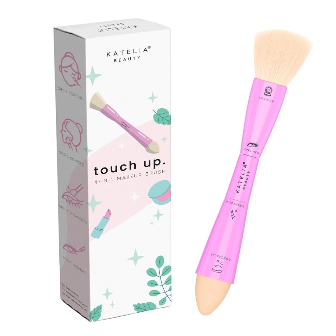 Набор кистей для макияжа Katelia Beauty Touch Up 4 в 1, многофункциональный, все в одном, дорожный набор, инновационный портативный дорожный размер, фото №6