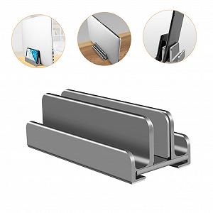 Регульована вертикальна підставка для ноутбука з алюмінієвого сплаву для настільного комп'ютера synthetic.ua - Фото 1