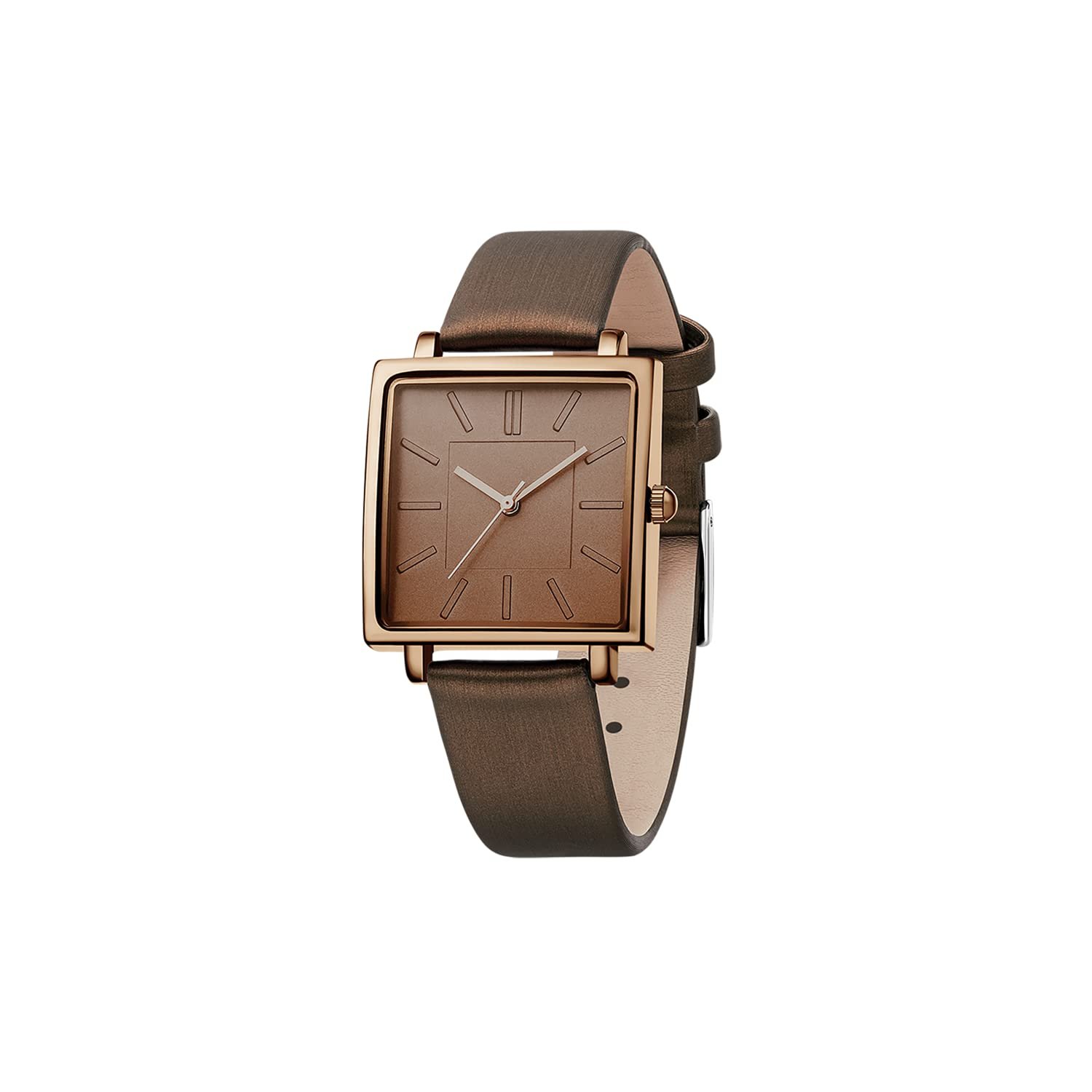Годинник жіночий SURVAN WatchDesigner Кварцовий Круглий/Квадратний циферблат Сталь Шкіряний ремінець Водонепроникний, фото №1