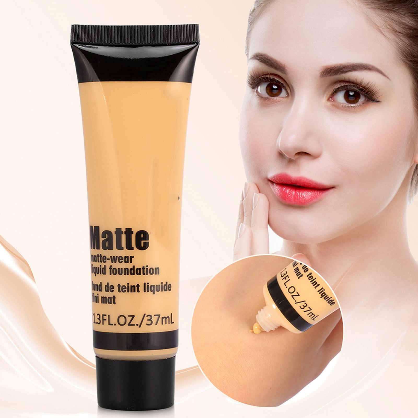 Крем-основа Miss Rose Face Liquid Foundation Matte Wear Concealer Sun Block (Бежевий 4), фото №5