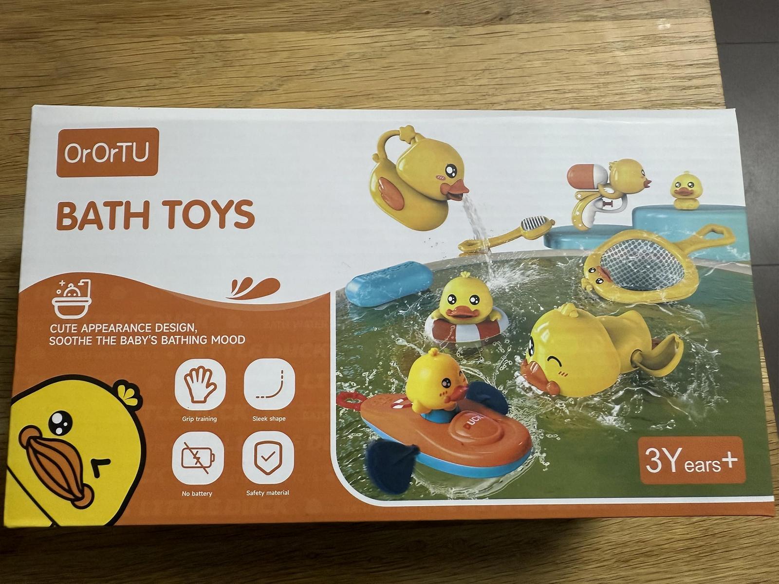 Набір іграшок для ванни 7 шт. Жовті качки з водяним розпилювачем, фото №7