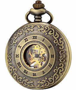 Карманные часы SEWOR Gentleman Style Skeleton Luminous Mechanical Hand Winding Bronze 2 synthetic.ua - Фото 1