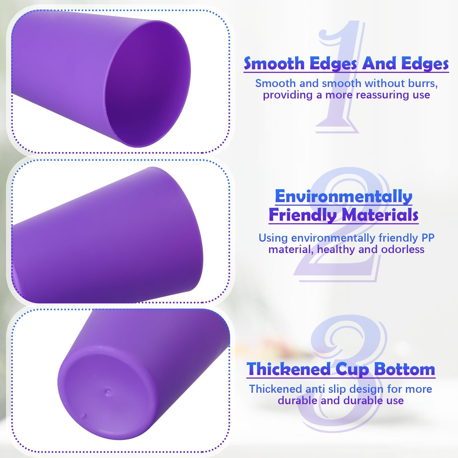 Чашка Пластикова Різнобарвна 260 мл, 12 шт, фото №4