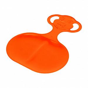 Детская игрушка Санки-ледянка 1318TXK зимняя ледянка для снега пластик Оранжевый - Фото 1