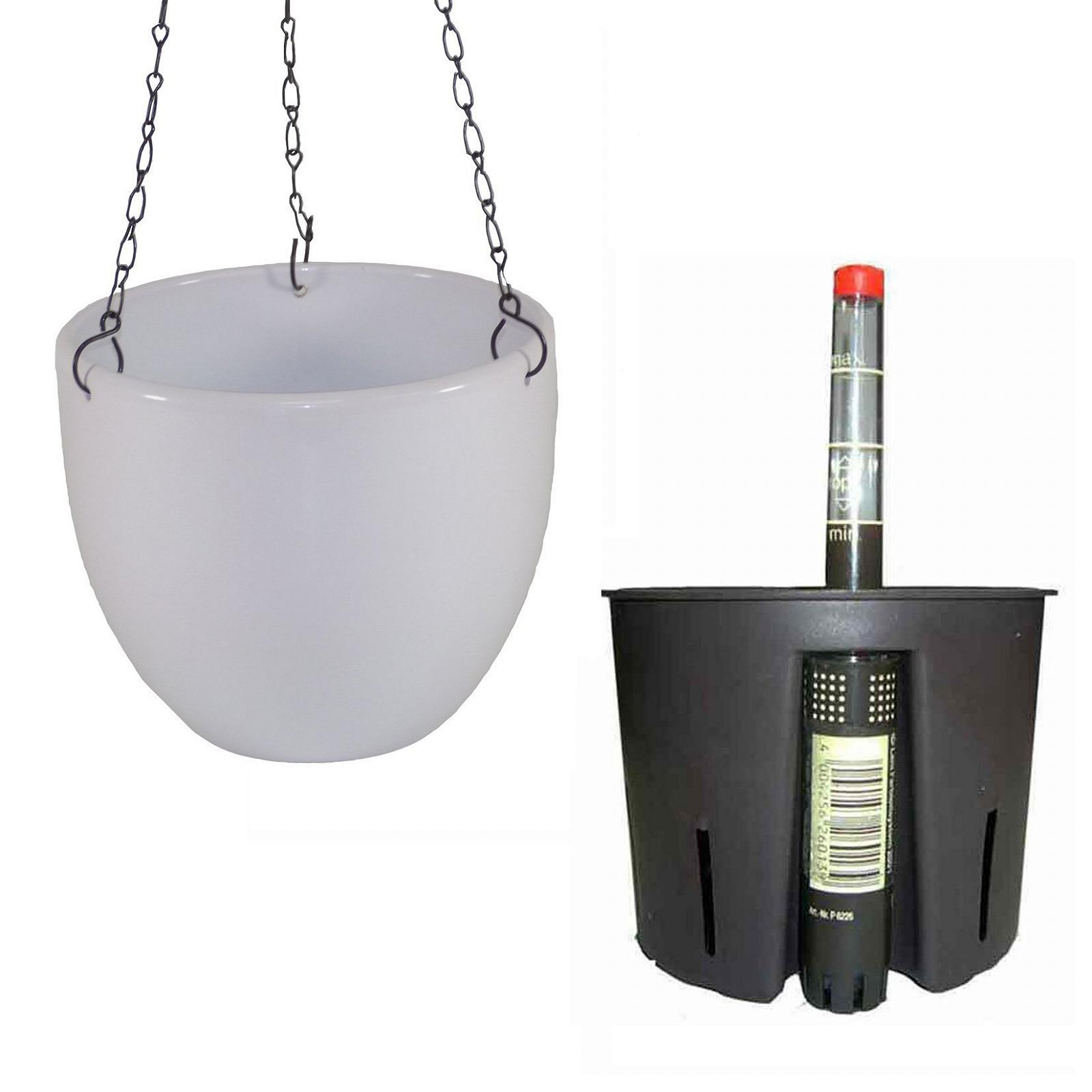 Набір підвісних кошиків Venus 13/12 Керамічні 17.5 см Білий, фото №1