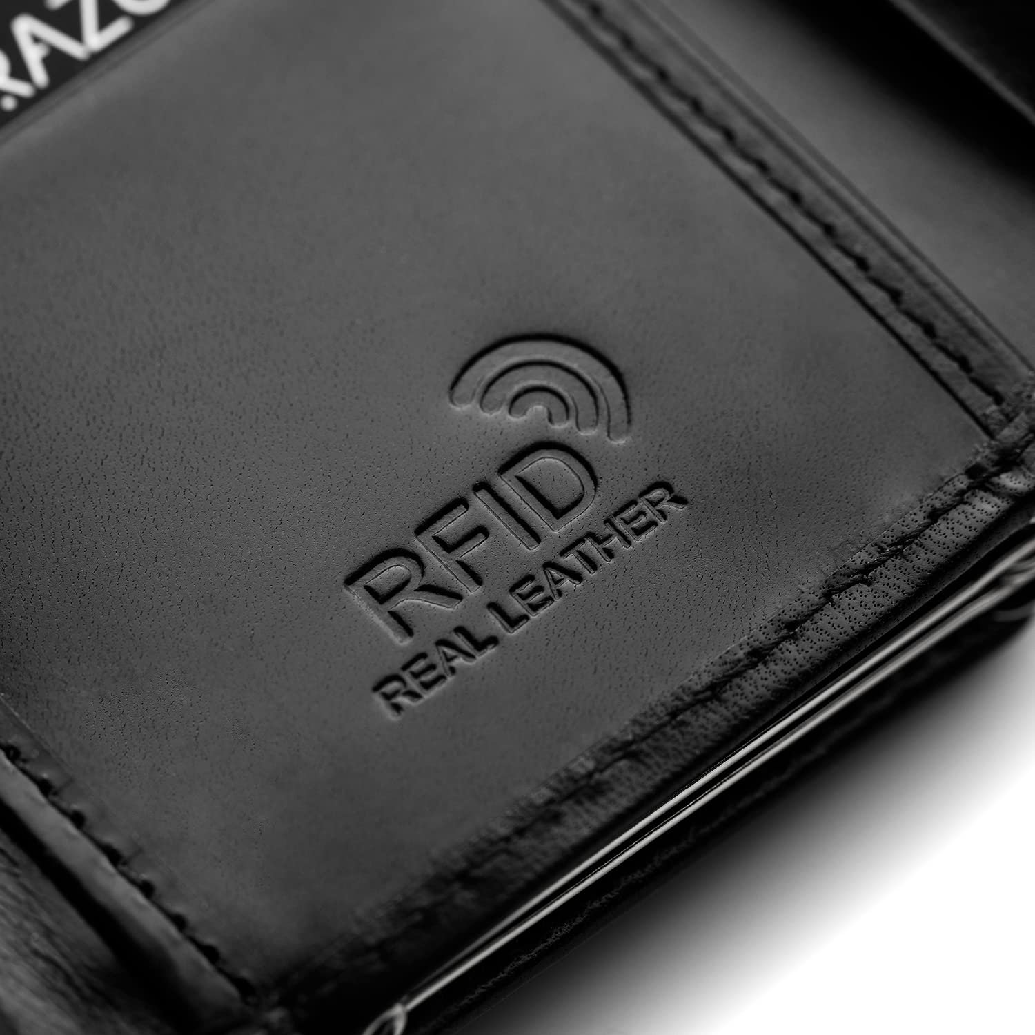 Кошелек Женский Кожаный SURAZO® Маленький Много Отделений 12 Отделений для Карт RFID Защита Отделение для Монет Черный Классический, фото №6