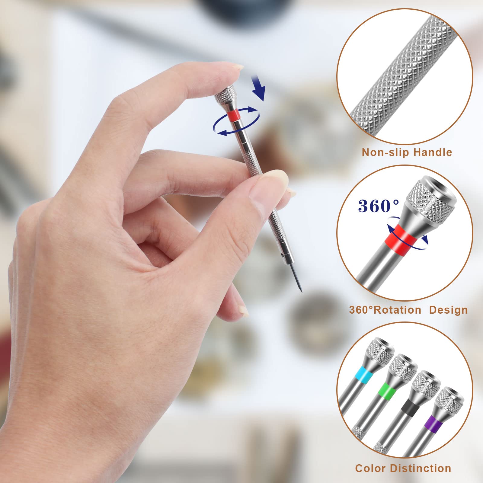 Набір викруток Anruyi 13 шт від 0.6 мм до 2.0 мм з демагнітизатором і коробкою, фото №4