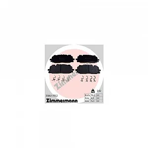 Комплект гальмівних колодок, дискове гальмо ZIMMERMANN 25861.170.2 для AUDI CUPRA - Фото 1
