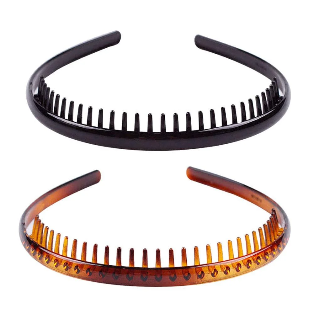 Набір з 2 жіночих твердих пластикових обручів для волосся, фото №3 Набір з 2 жіночих твердих пластикових обручів для волосся, фото №3