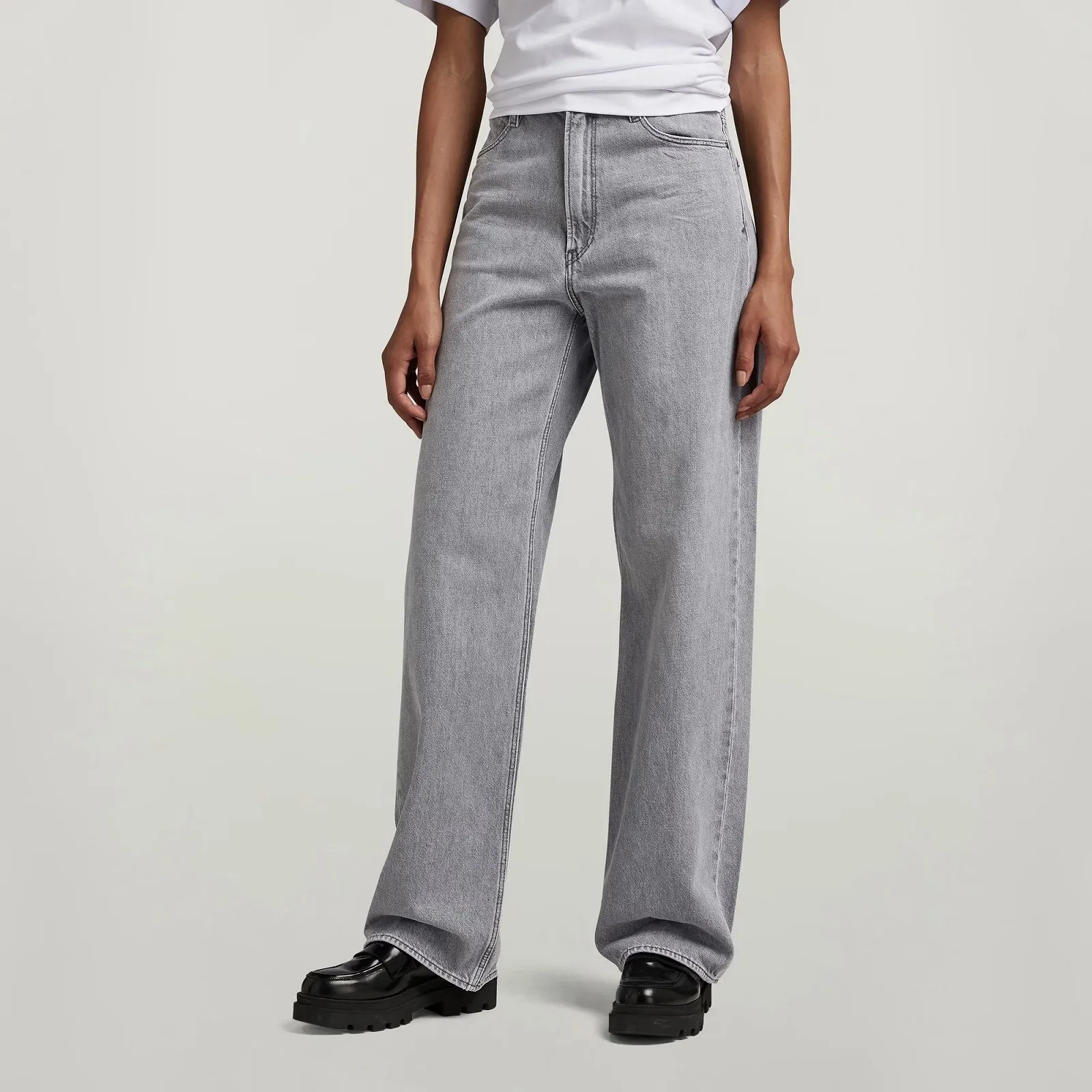 G‑Star Stray Ultra High Straight Faded Grey Limestone - 27, фото №1