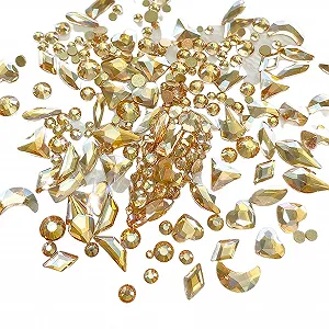 Украшения для ногтей Мини Стекло Симфония Стразы для девочек Желтый - Фото 1