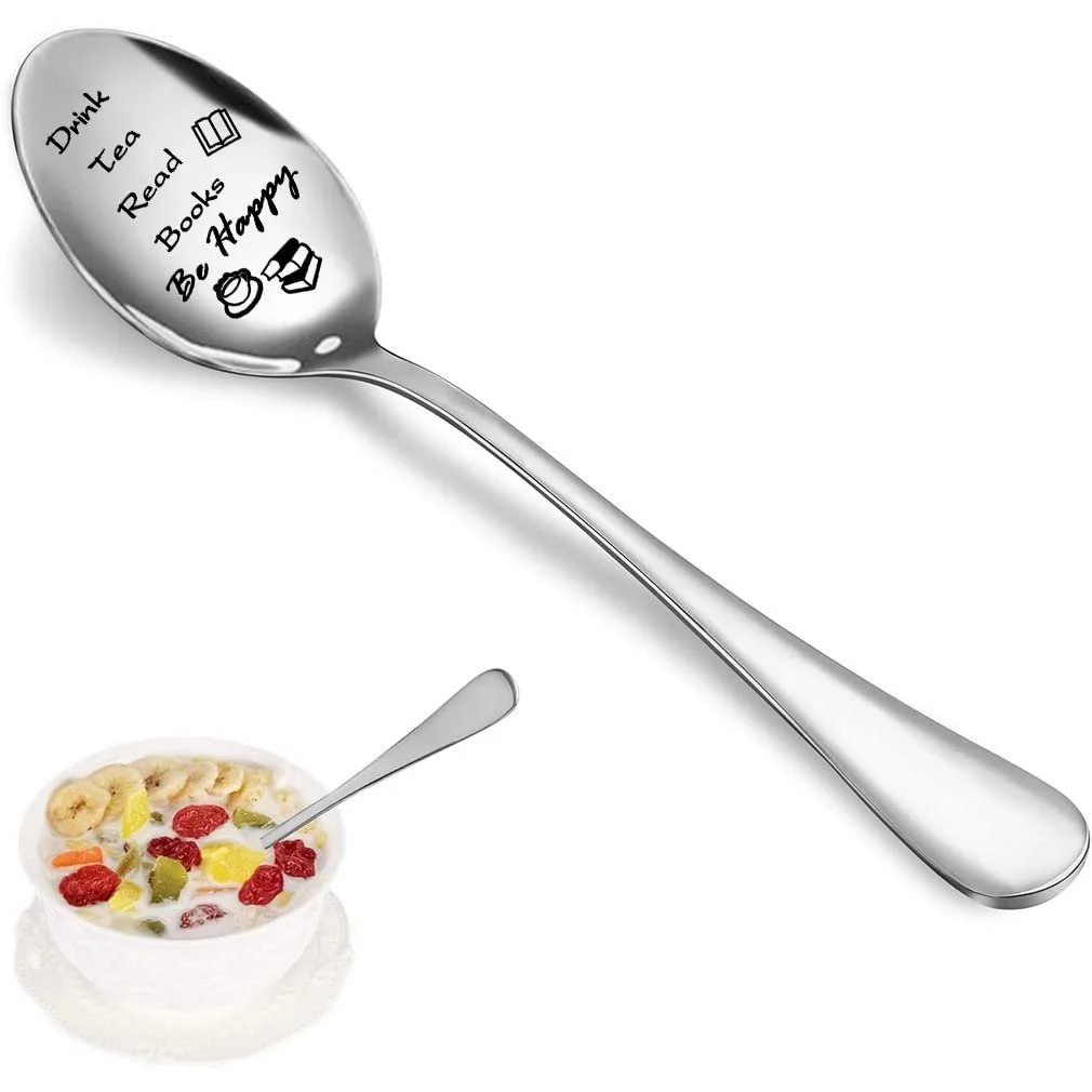 Чайна ложка з гравіюванням зі нержавіючої сталі для любителів чаю, фото №4 Чайна ложка з гравіюванням зі нержавіючої сталі для любителів чаю, фото №4