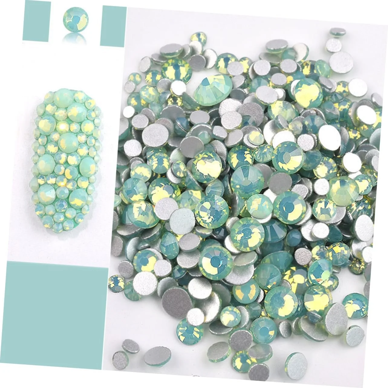 Стрази для нігтів FRCOLOR Набір Різнокольорові, фото №9