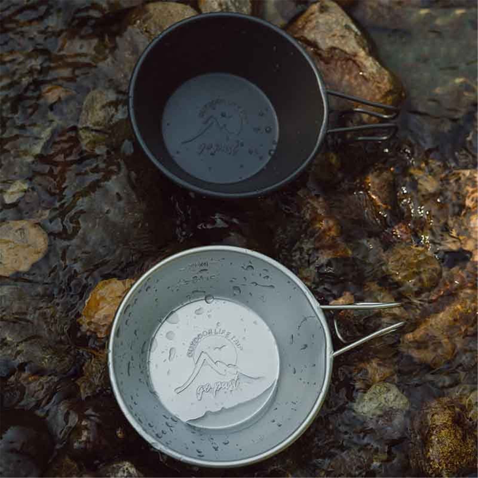 Миска FSJMTQTS Campingschüsseln, походная, из нержавеющей стали, для кемпинга, пикника, серебристая, фото №3