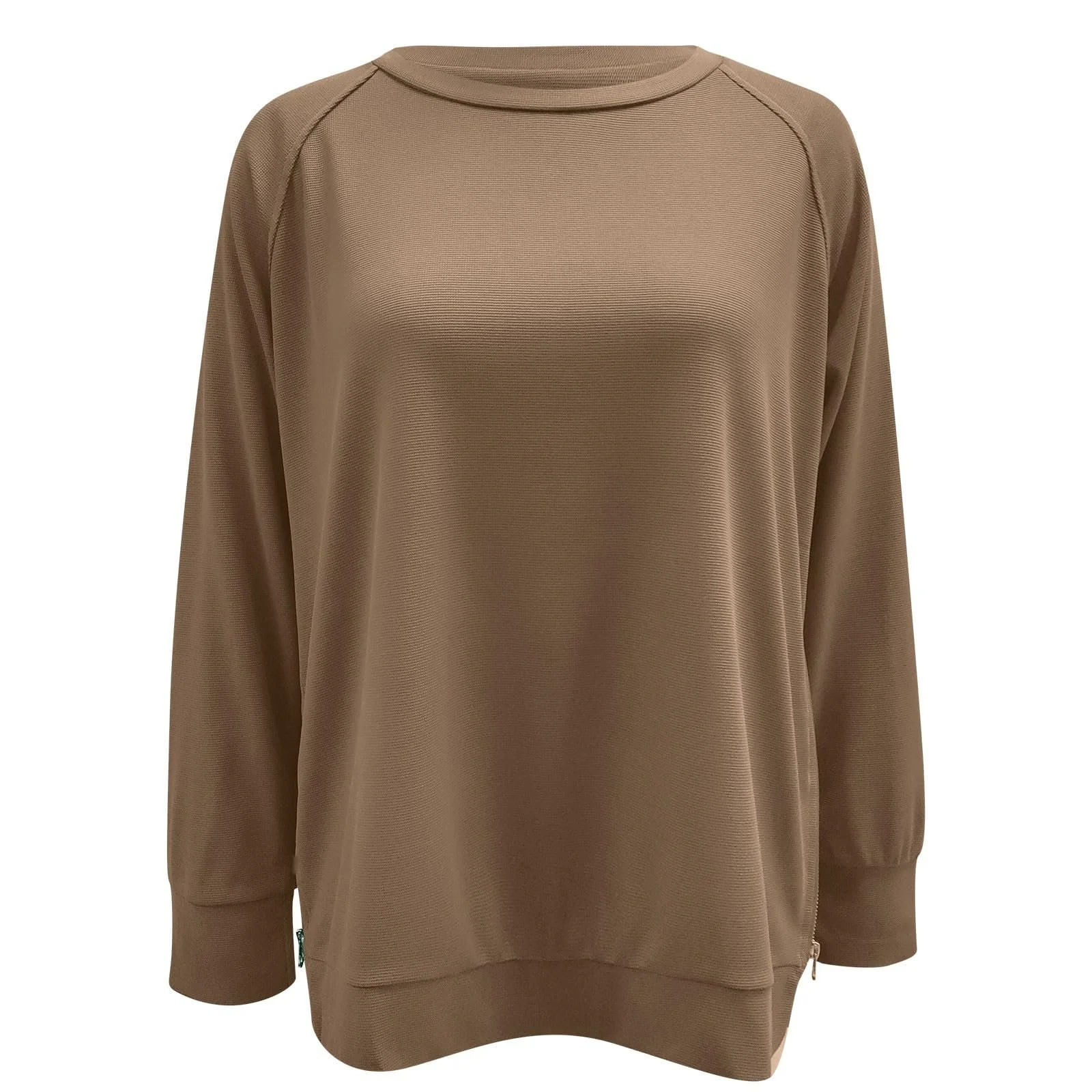 Женская толстовка Western Модная удобная с круглым вырезом, смешной молнией, длинными рукавами, тонкая с принтом, фото №4