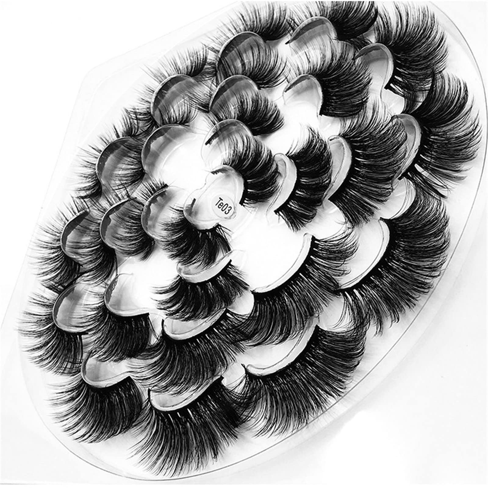 Накладні вії Half, пухнасті штучні вії, нарощування накладних вій, натуральний вигляд, легкі вії для нарощування, вії для нарощування, 3D набір штучних вій, нарощування вій своїми руками, фото №5