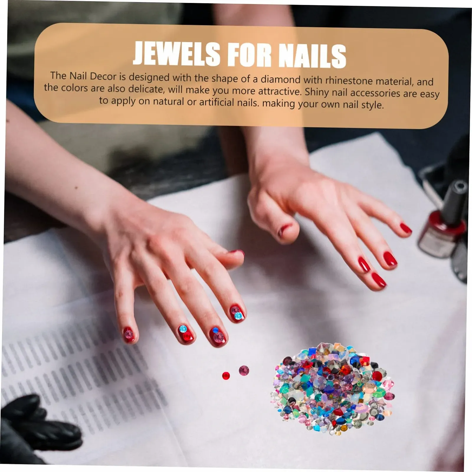 Стрази Різнокольорові для нігтів, фото №4