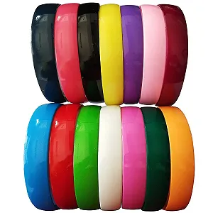 Обруч Пластиковый Широкий С зубцами для девочек и женщин 25 мм, 12 шт. - Фото 1