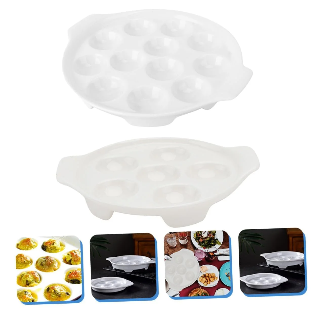 Формы для запекания улиток TOYANDONA 2 шт керамические жаропрочные для эскарго, фото №5