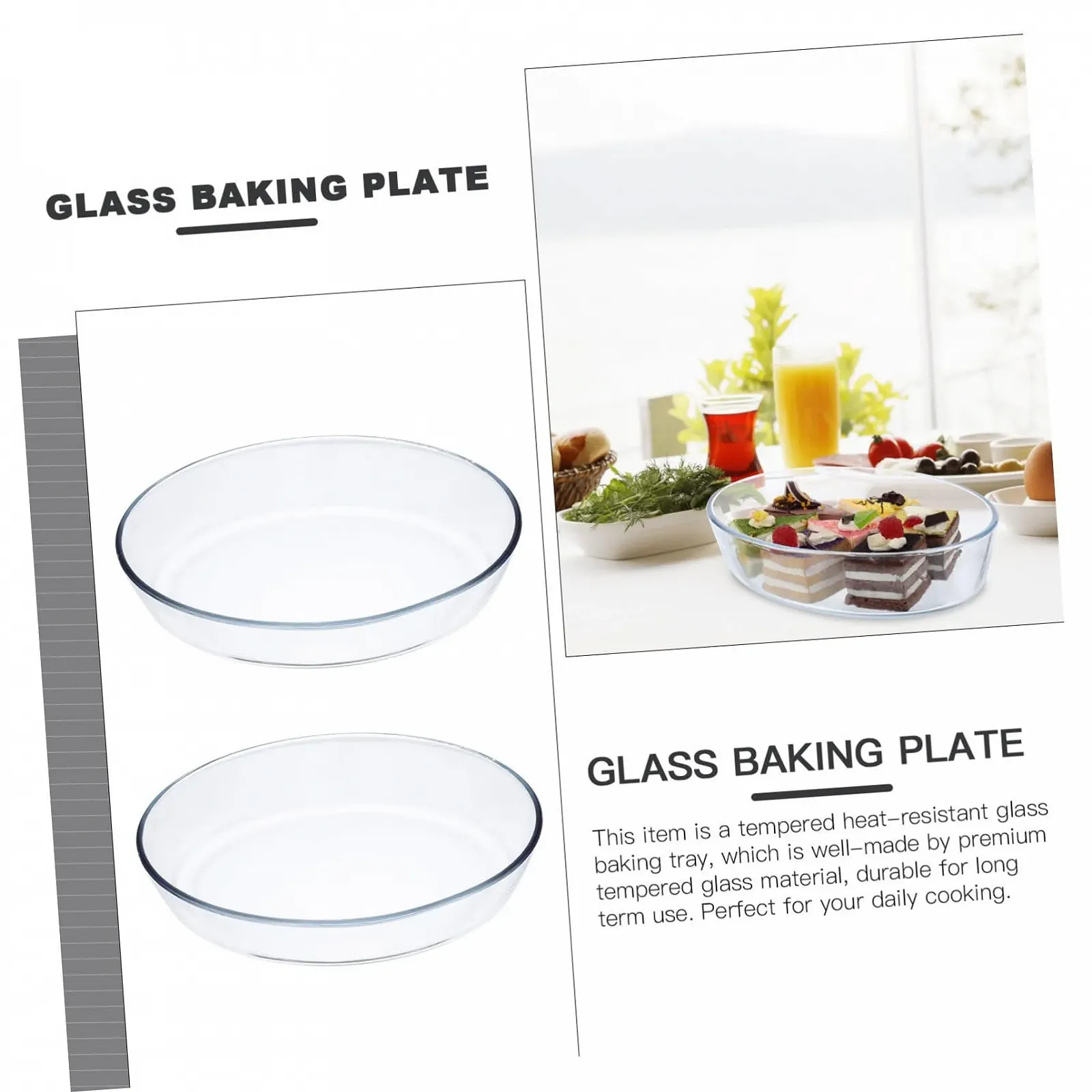 Форма для запікання Luxshiny скляна велика овальна термостійка антипригарна, фото №5