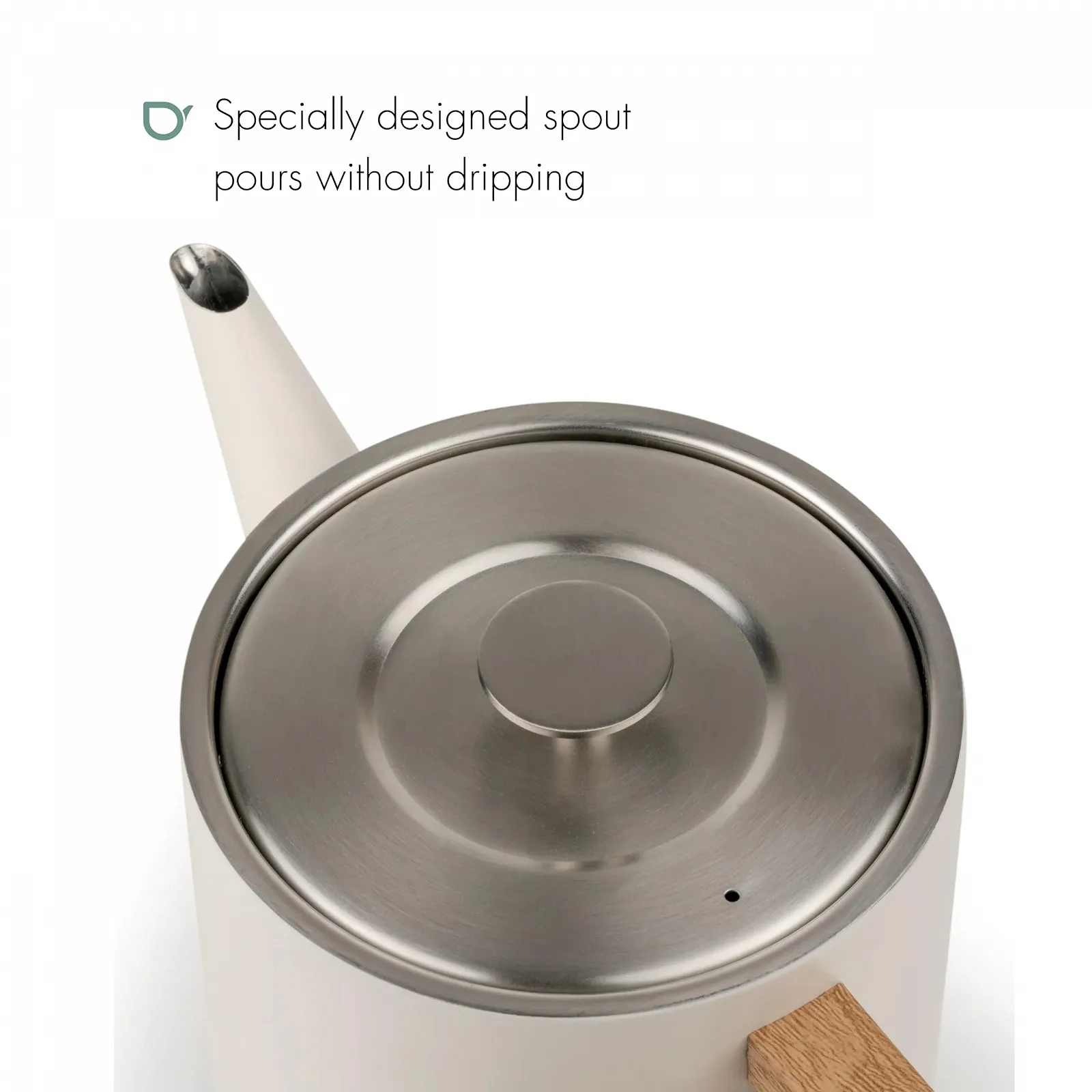 Чайник-заварник Bredemeijer Narvik 1.1 літра Теплий білий з фільтром, фото №4